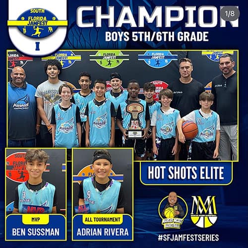 Hotshots Basketball Travel Team South Florida Jamfest Champions 6th Grade